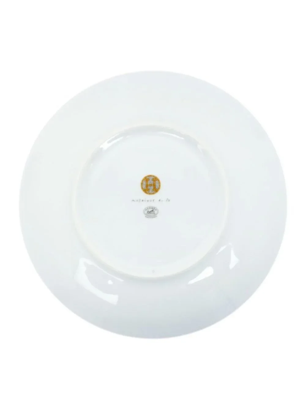 Hermes Dessert Plate Mosaic Vanquatre Gold Pottery Accessories
